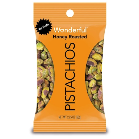 Wonderful Pistachios No Shell Honey Roasted Pistachios 2.25 oz., PK24 HR0146A25M